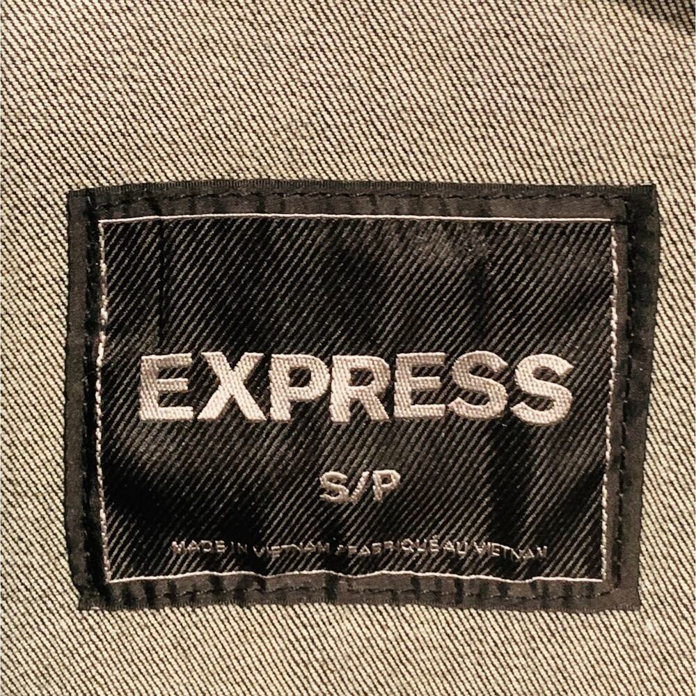 EXPRESS Jean Jacket Size S Blue Boho CottageCore Classic Casual Western - Picture 2 of 7